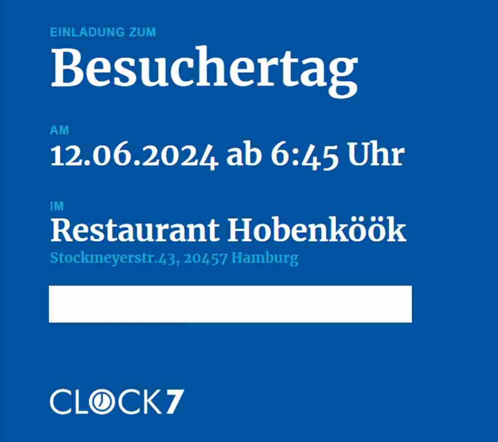 Besuchertag des Unternehmernetzwerk Clock 7 aus Hamburg